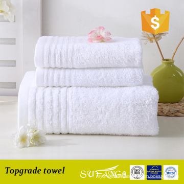 Soft touch skin protecting no chemic airline towel / white terry satin gear towel